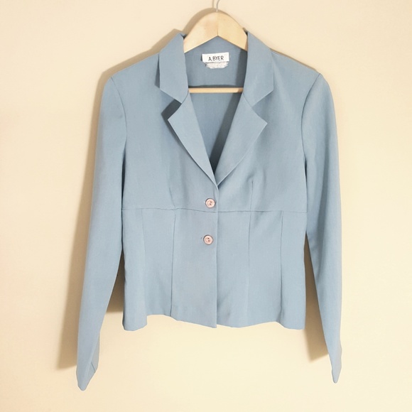 A. Byer Jackets & Blazers - 5/$25 // A. BYER // Steel Blue Fitted Work Blazer
